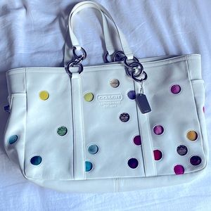 COACH white/multicolor shoulder bag